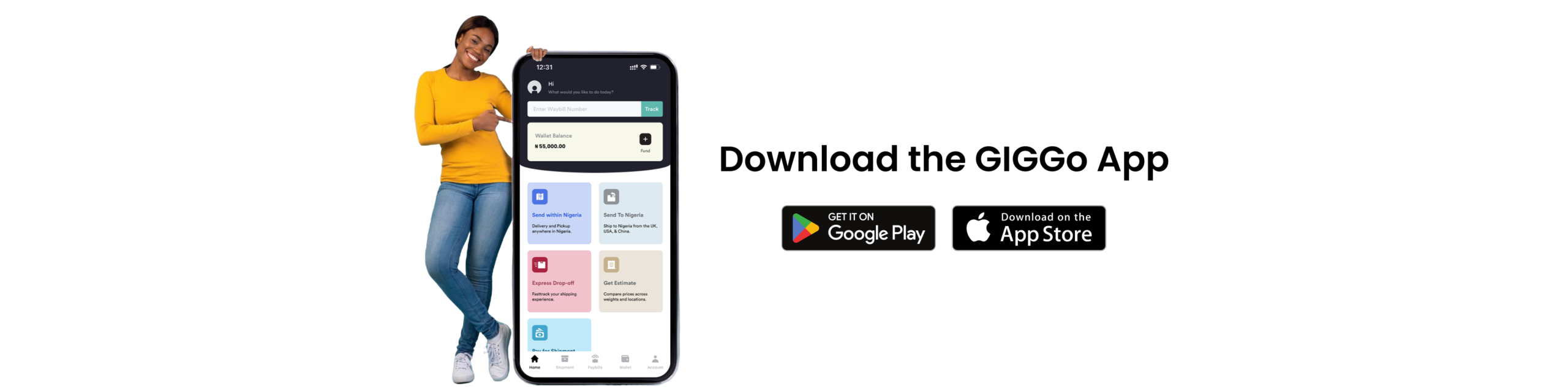 Download the GIGGo App now