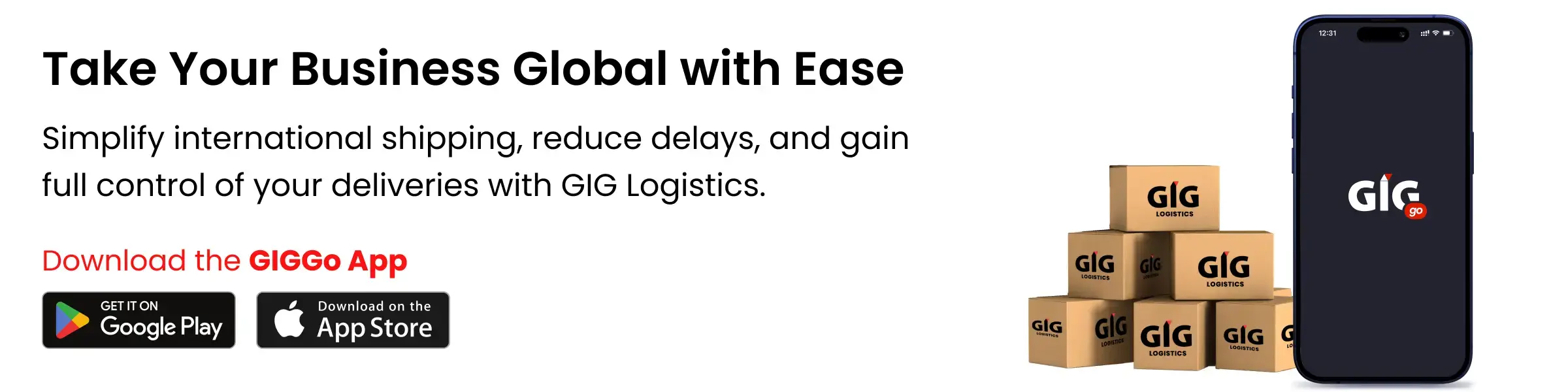 International Courier Services in GIGGo App
