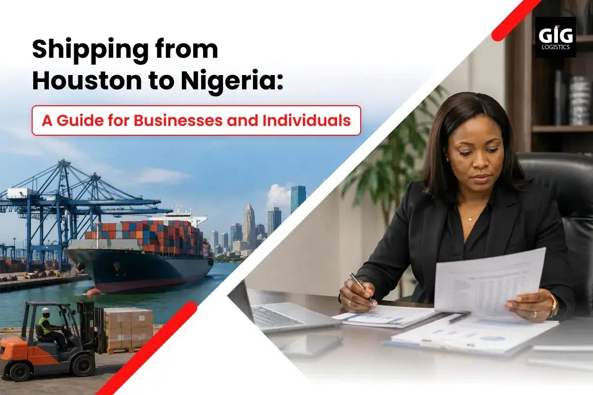 International cargo shipment from Houston to Nigeria